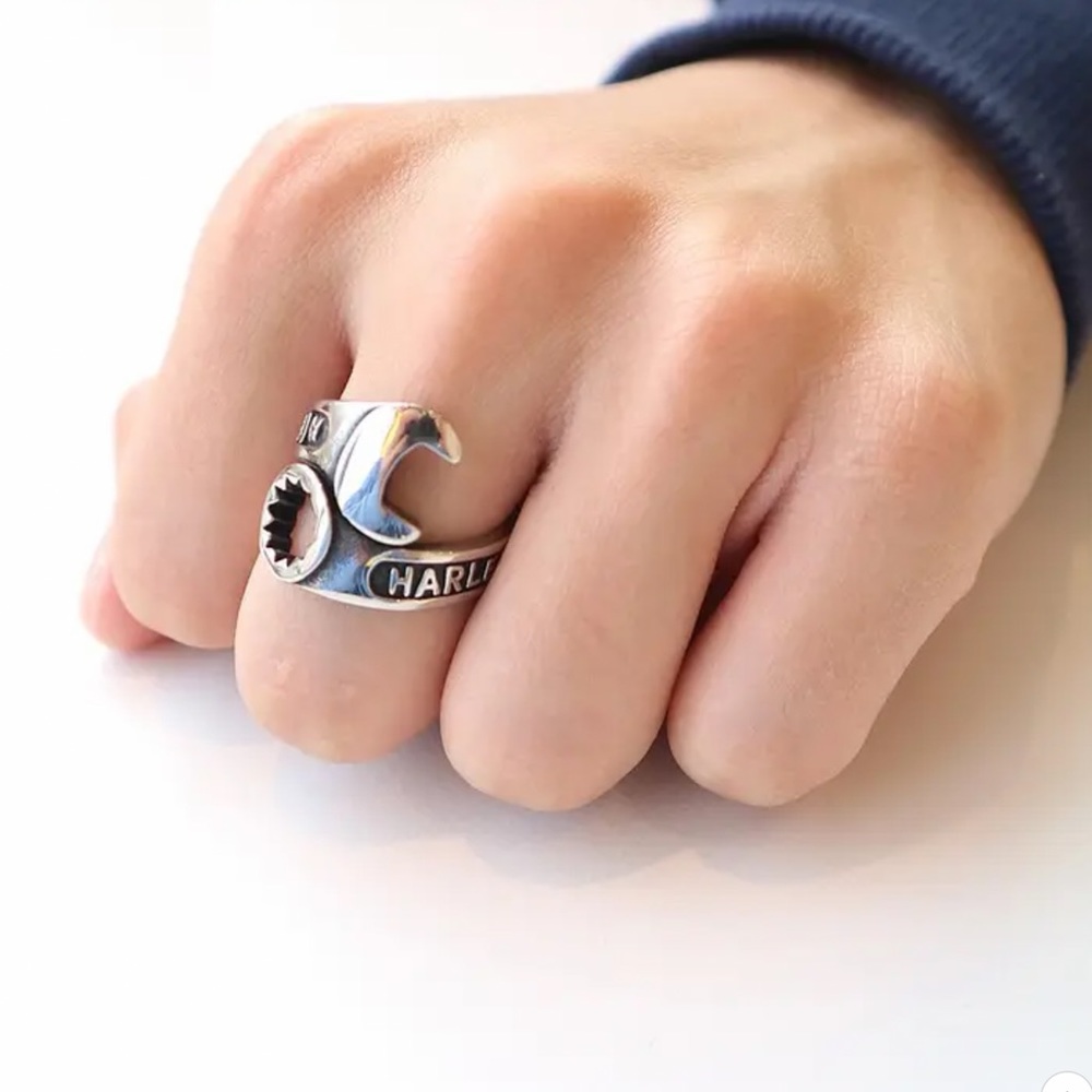 🏍️Harley-Davidson Highly Polished Stainless Steel Combination Wrench Ring! - Picture 7 of 11